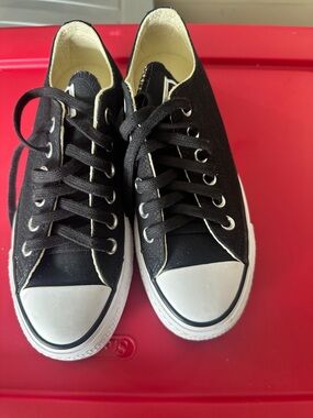 Converse Black Low-Top Sneaker with White Trim